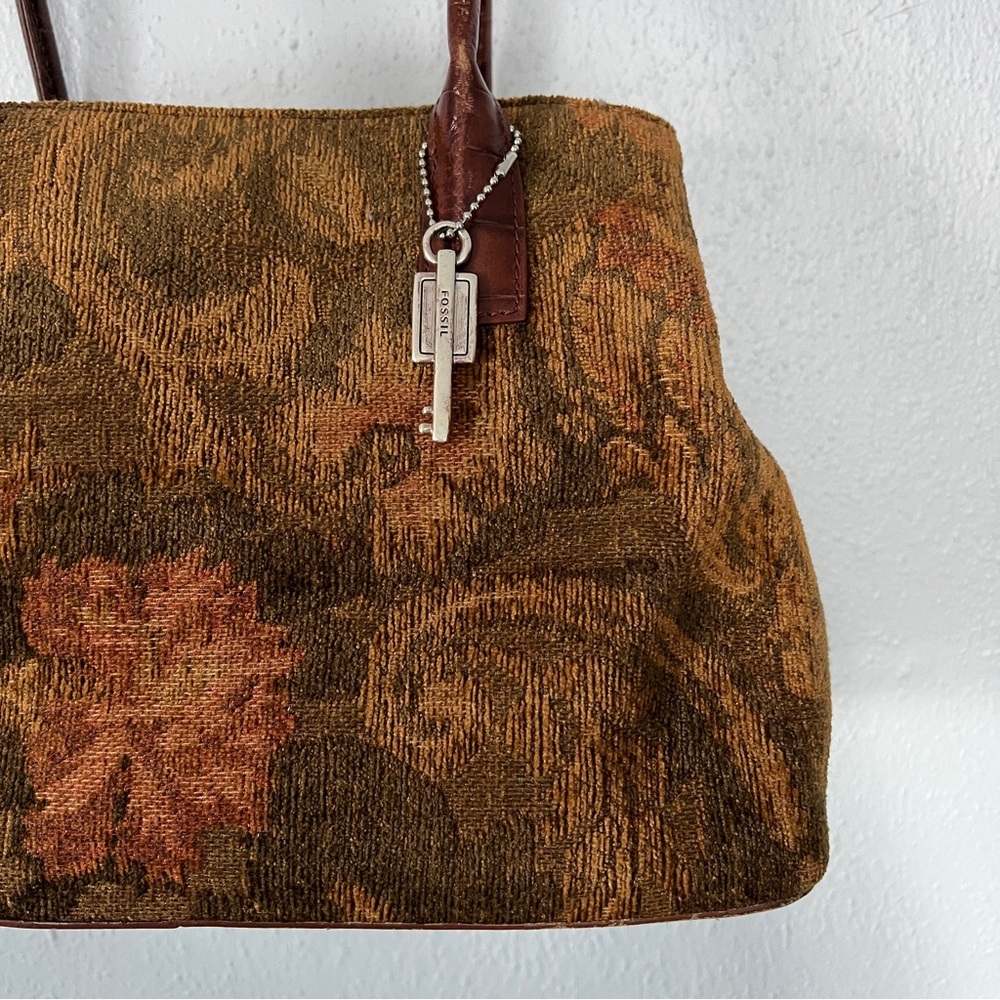 Fossil | Upholstery Brown Patterned Shoulder Bag